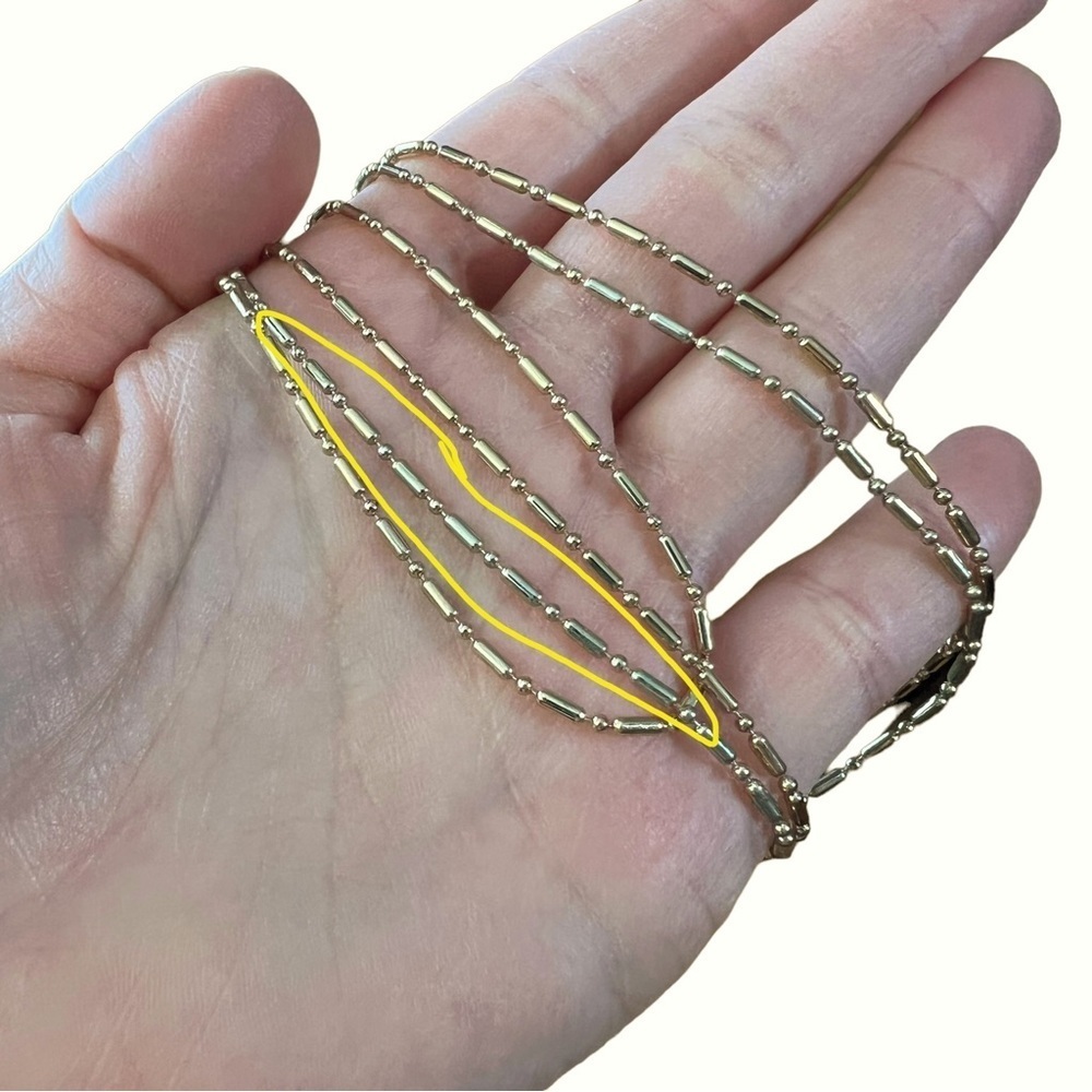 Baublebar Oval Druzy Gold Tone Multi Chain Layered Necklace - Picture 8 of 11